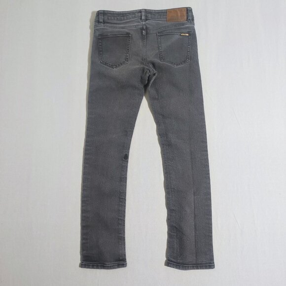 Volcom Jeans men's youth size 27X27 medium washed grey 2X4 Skinny fit jeans - Picture 3 of 15